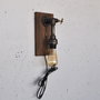 Opviq Lámpara de pared Pp173 Madera y Negro